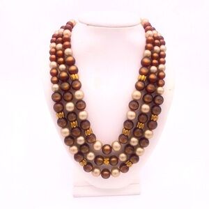 Vintage Star Brand Necklace 3 strand